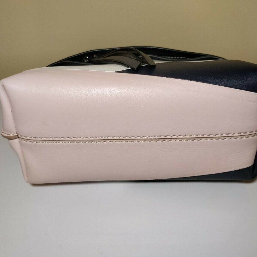 Tod's Micro Wave Colorblock Navy Pink Preowned - Picture 5 of 8